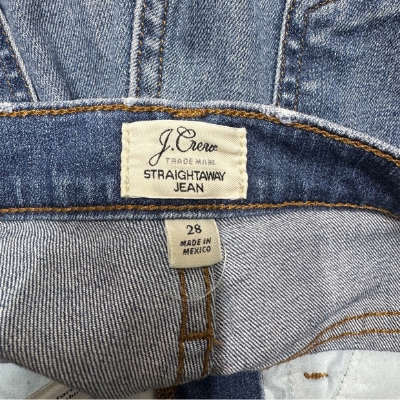 {J. Crew} "Straightaway Jeans in Callie Wash" Straight Leg Stretch Denim - Picture 6 of 8